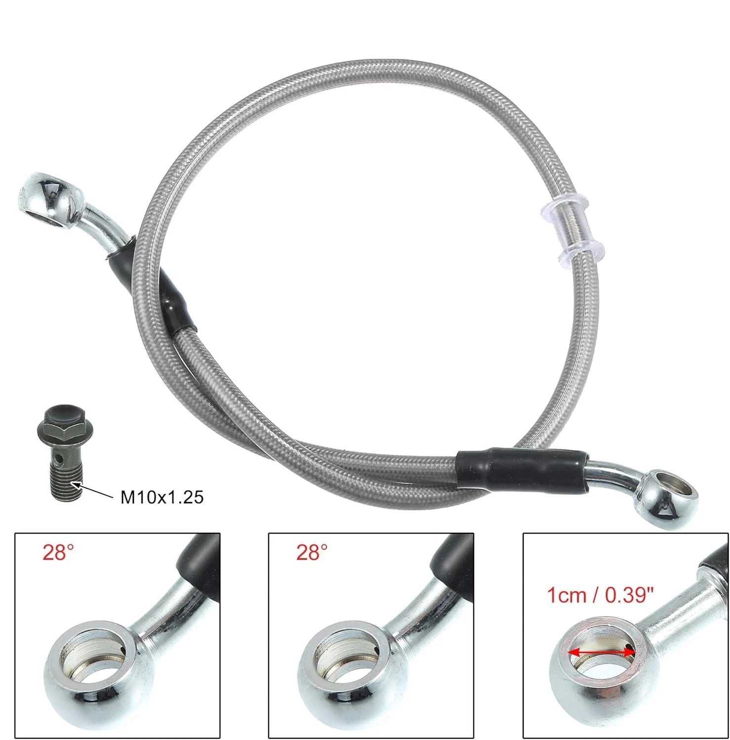 Hydraulic Brake Line Hose Cable for ATV Quad Bike Buggy Go Kart (1.7M)