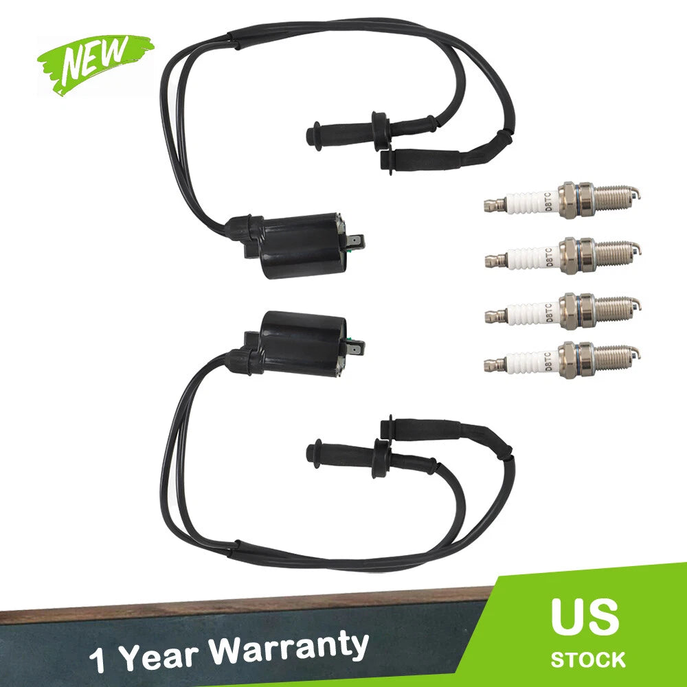 Set of Ignition Coils & Spark Plugs for Honda Shadow 1100 (1987–2007)