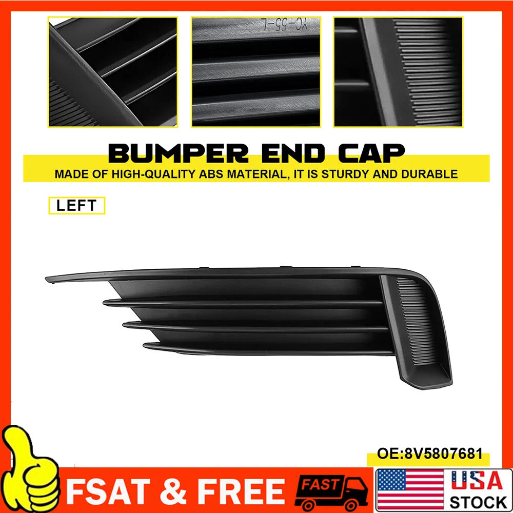 Left Front Fog Light Lamp Cover Grille for Audi S3 A3 (2013–2017)