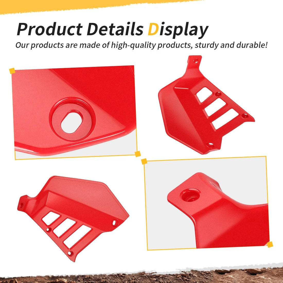 2Pcs Red Radiator Shrouds for Honda ATC250R (1985–1986)