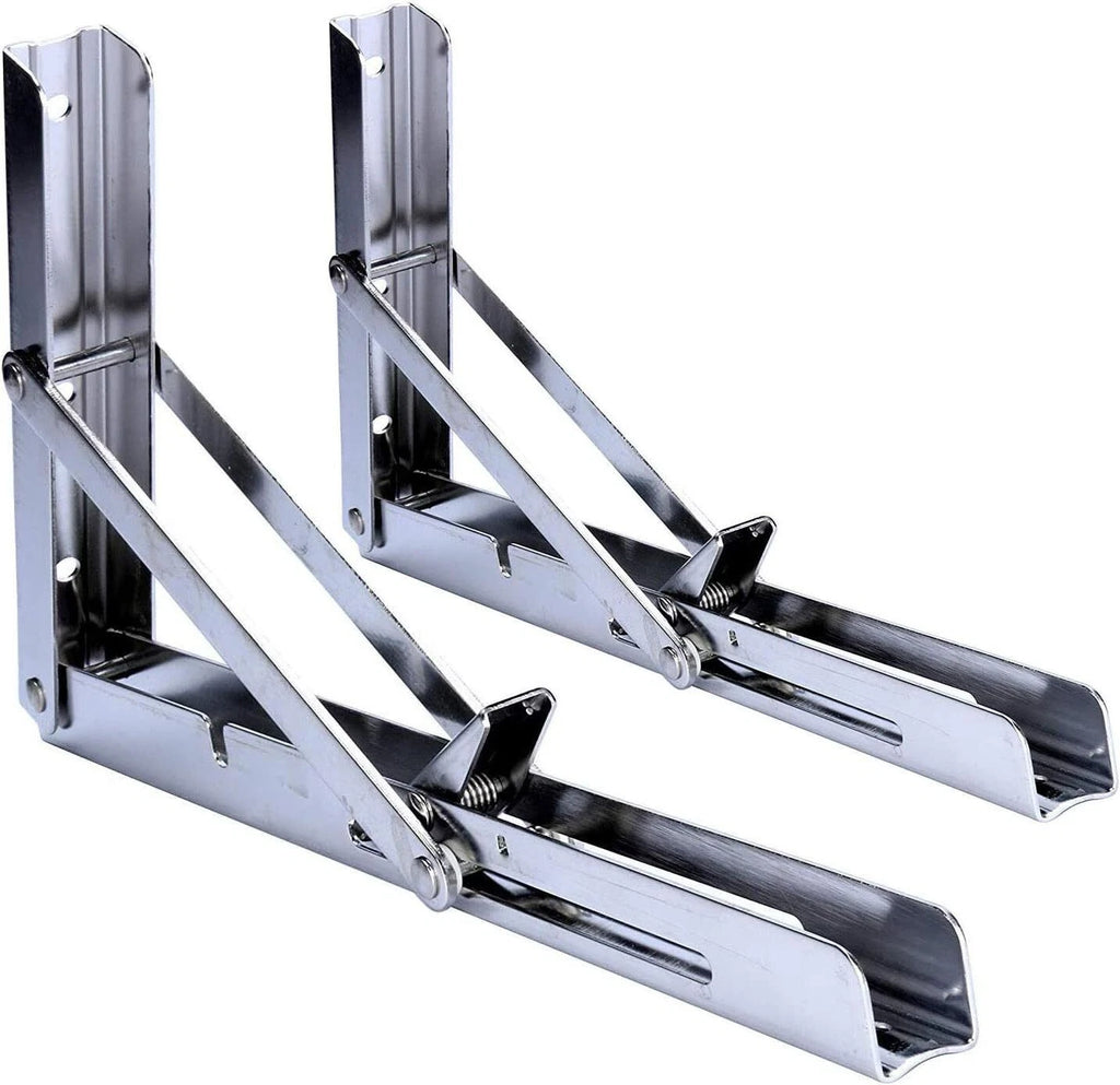 2X Heavy Duty Folding Bracket Support for Bench Table (660lb/300kg)
