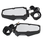Set of 2 Roll Cage Rear View Side Mirrors with LED for Polaris RZR