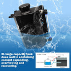 2L Aluminum Radiator Coolant Overflow Tank for Universal Fit (Universal)