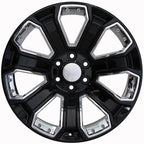 Black and Chrome Wheel 22 Inch for Chevy Express 1500 (2003–2014)