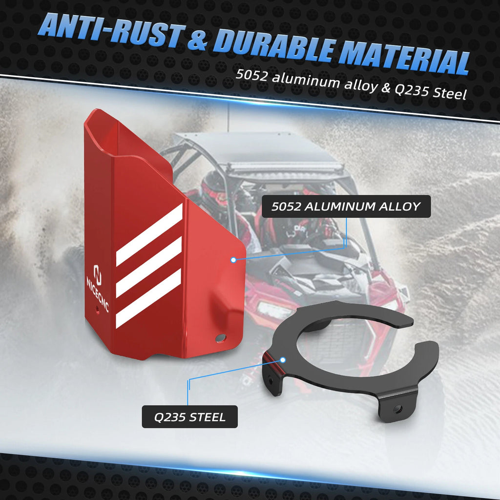 Aluminum Front Shock Cover Guard for Polaris RZR XP (2017–2021)
