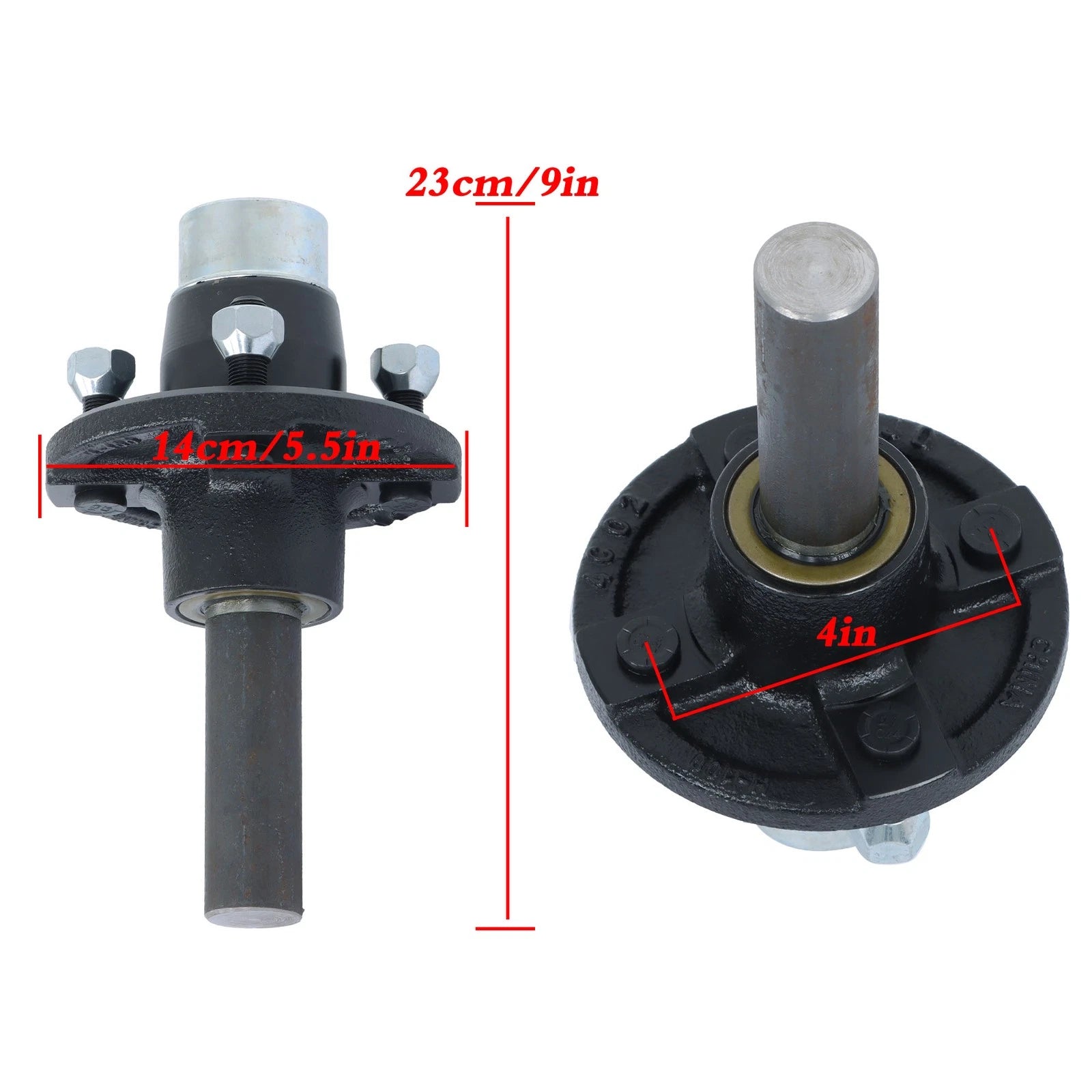 Set of 4 Trailer Hub Kits for BT8 Spindle 1" (Pre-Assembled)