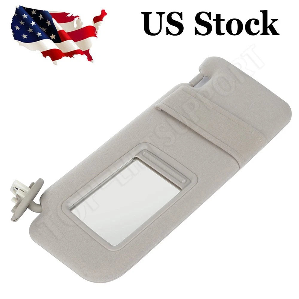 Left Driver Side Sun Visor for Toyota Venza (2009–2016) Light Gray