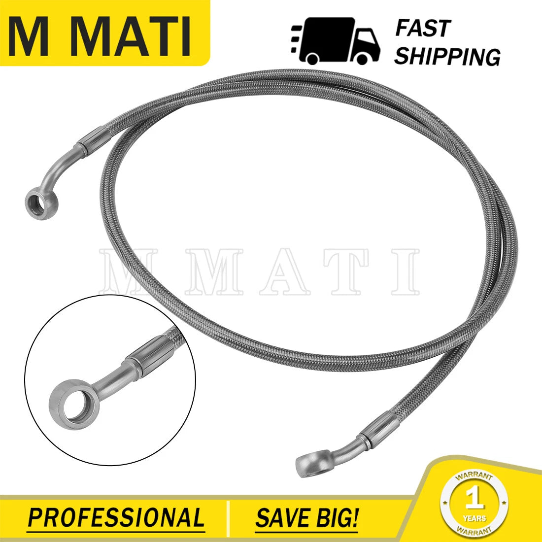 Front Right Brake Line for Polaris Ranger XP 900 1000 570 Crew XP Brutus