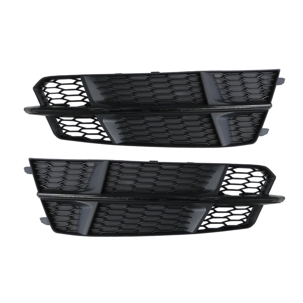 Set of 2 Front Bumper Lower Grilles for Audi A6 S6 (2016–2018) Black Bezel