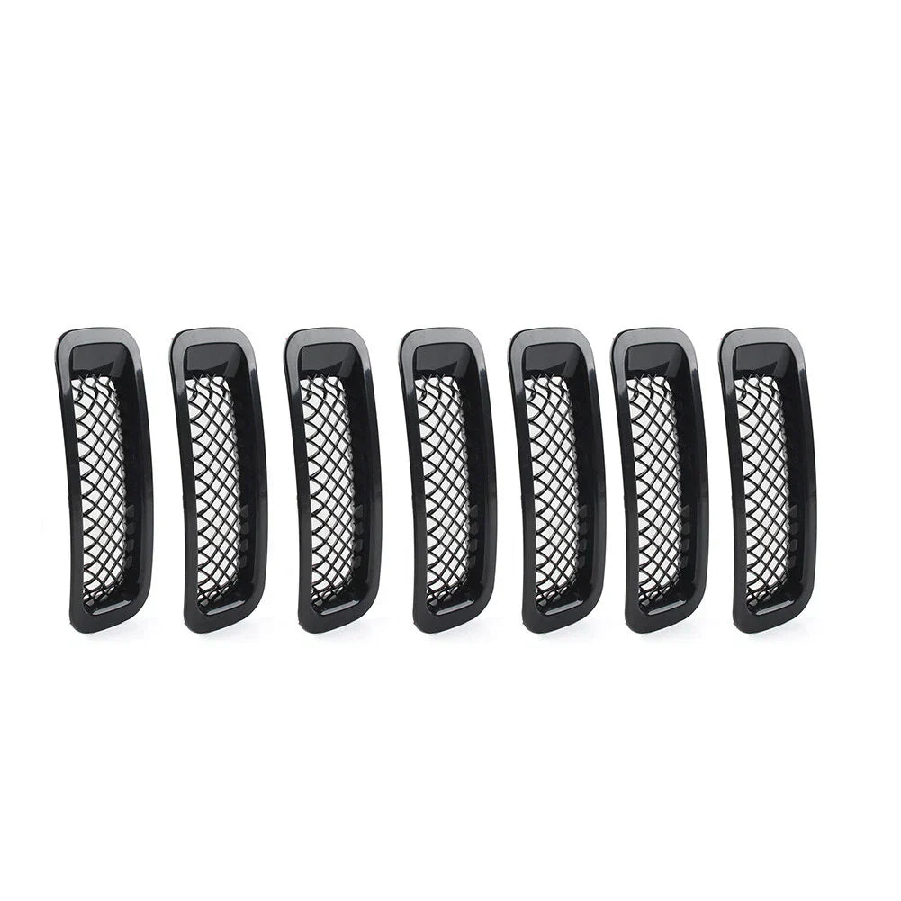 7 Pcs Front Mesh Grille Cover for Jeep Patriot (2011-2017)
