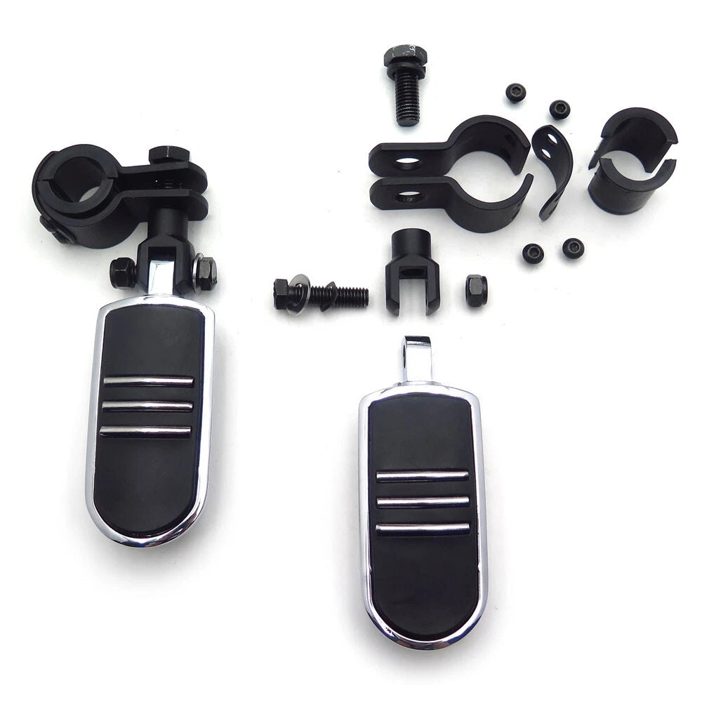 1 Pair Foot Pegs for Harley Honda Yamaha (1", 1-1/4", 25mm, 32mm)