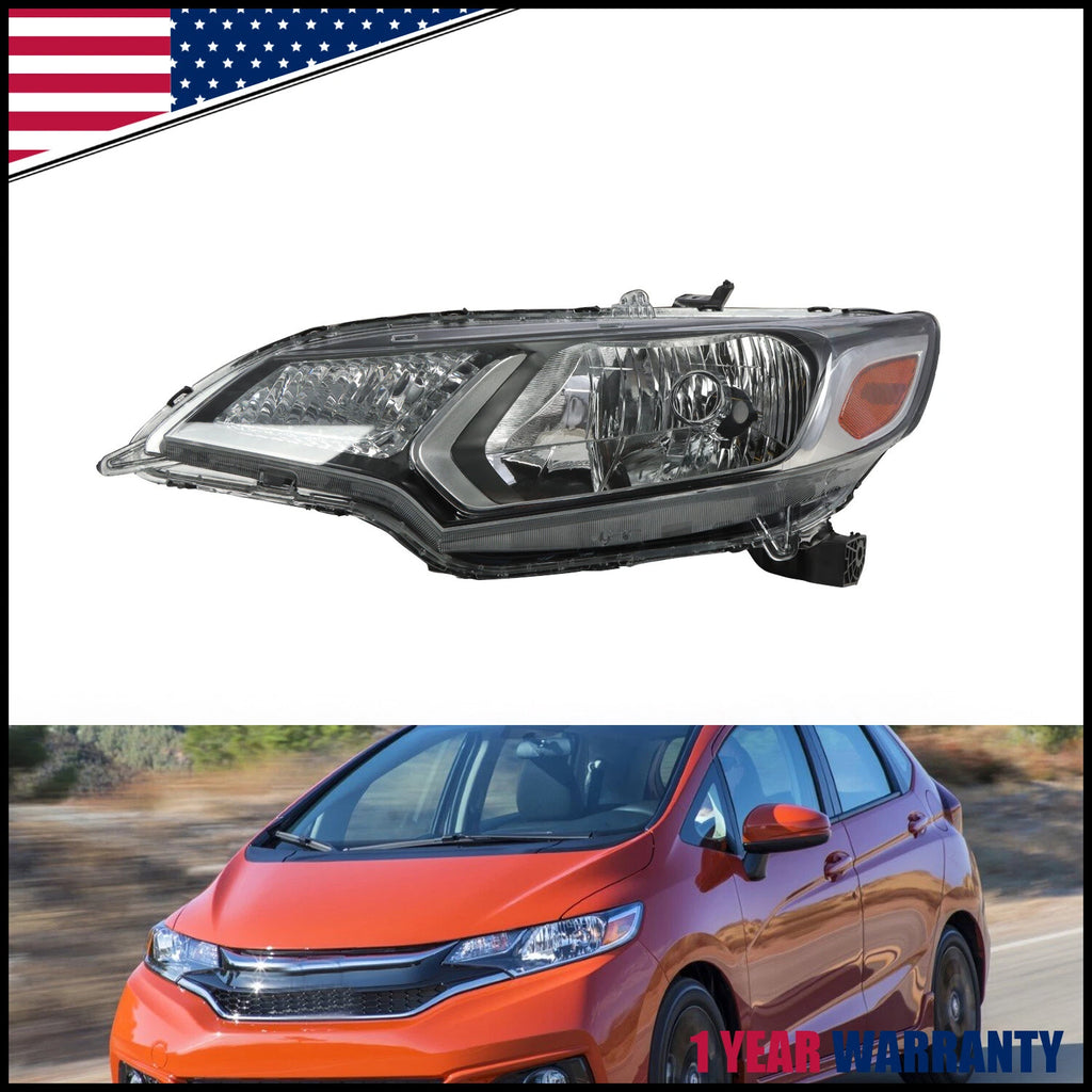 Halogen Headlight Assembly Left Driver Side for Honda Fit (2015–2017) 33150T5AA01