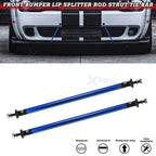 Sporty Blue Adjustable Car Front Bumper Lip Splitter Strut Rod Tie Bars for Car (—)