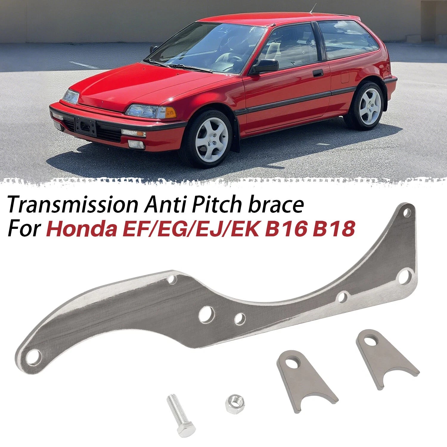 Mid Plate Mount Brace for Honda EF EG EJ EK B-Series (B16 B18)