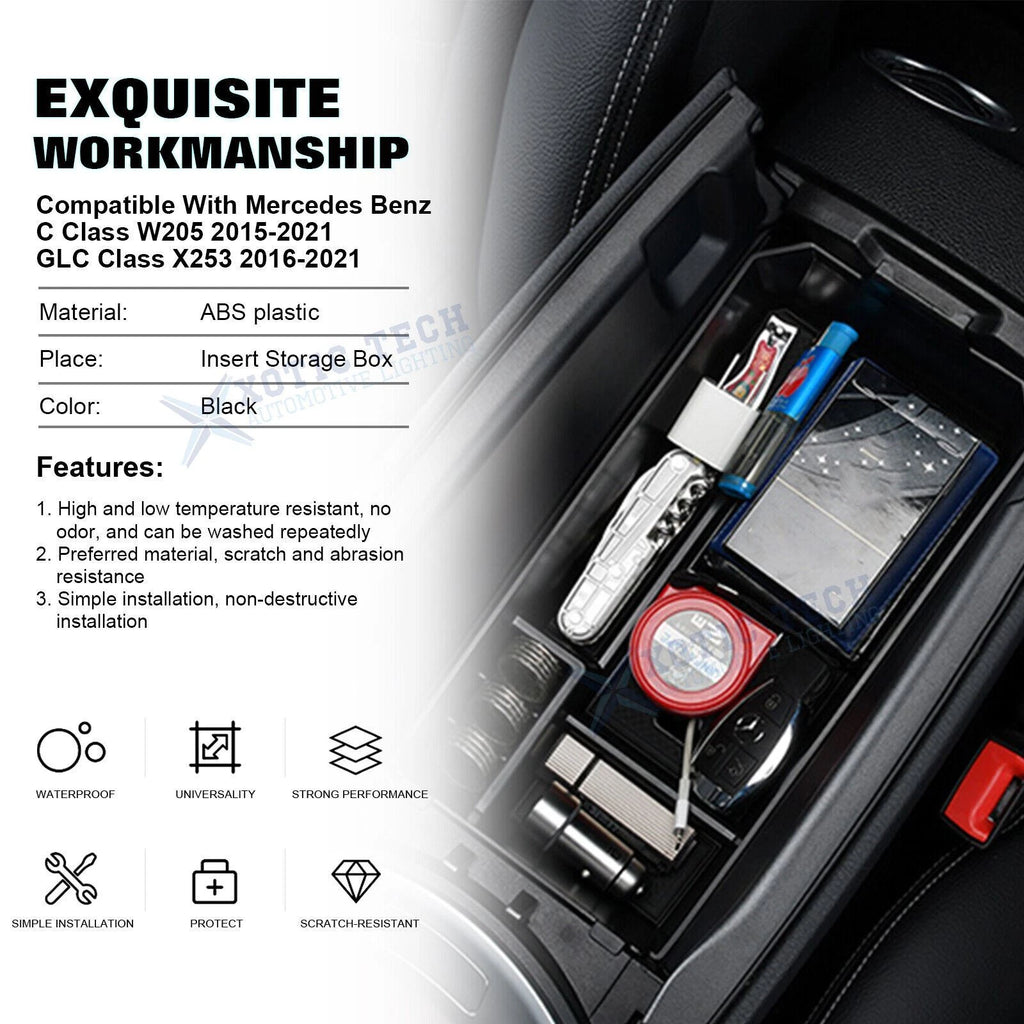 Centre Console Secondary Storage Box Organizer Tray for Mercedes W205 X253 (2014-2026)