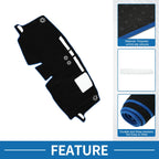 Dashboard Cover Mat for Toyota Sienna (2011–2023) - Sun Protector Pad Black Blue