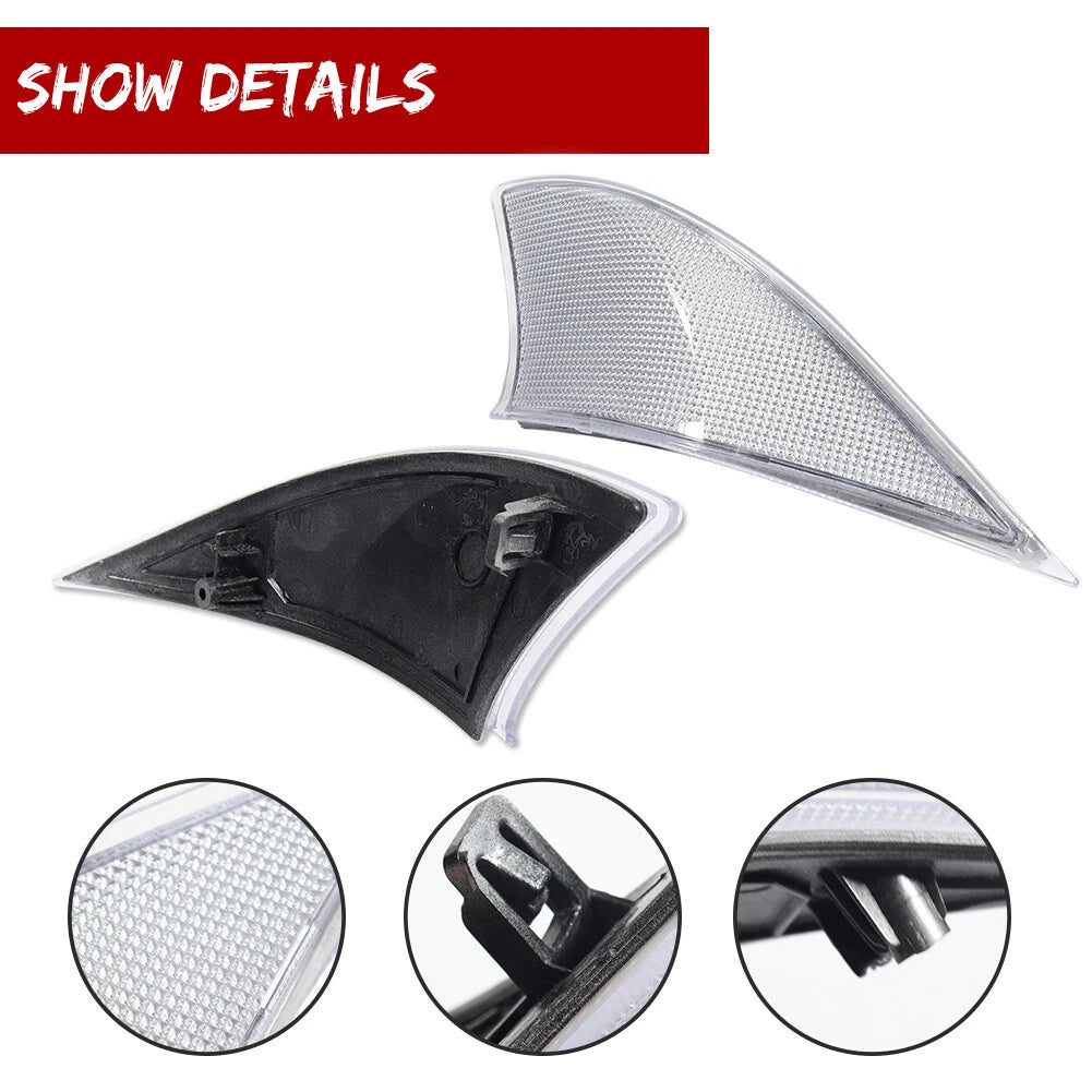 2X Clear Lens Rear Bumper Reflector Light for Lexus IS (2014–2020)