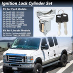Ignition Lock Cylinder w/ 2 Key for Ford E-150 E-250 (1992–1995) No.F1AZ11582A