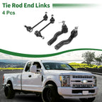 Set of 4 Front Suspension Kit Outer Tie Rod End Sway Bar Link for Lincoln Zephyr (2006–2006)