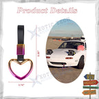 Iridescent Heart-Shaped Japanese Car Door Handle Charm Drift Hanger (-)
