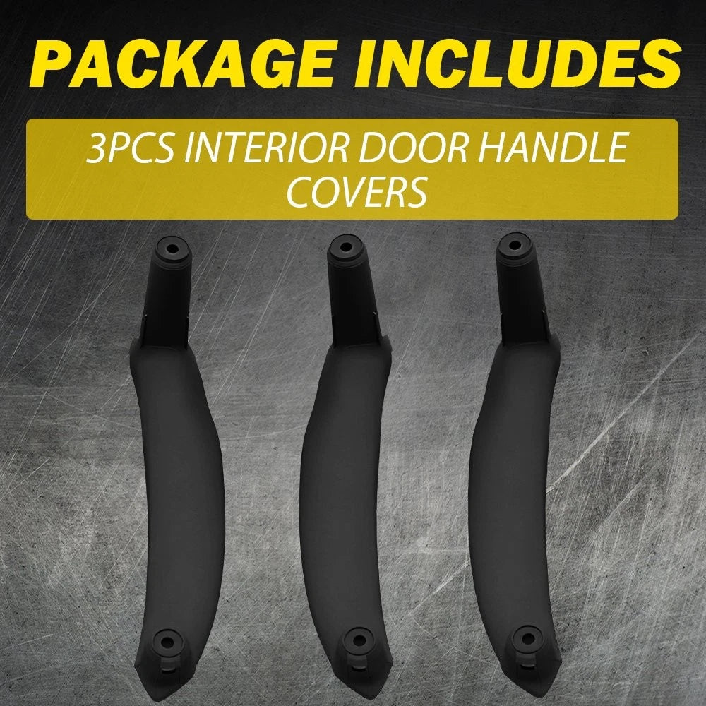 Interior Door Pull Handle Cover Trim for BMW X6 E72 (2008–2011) Black 3-30X
