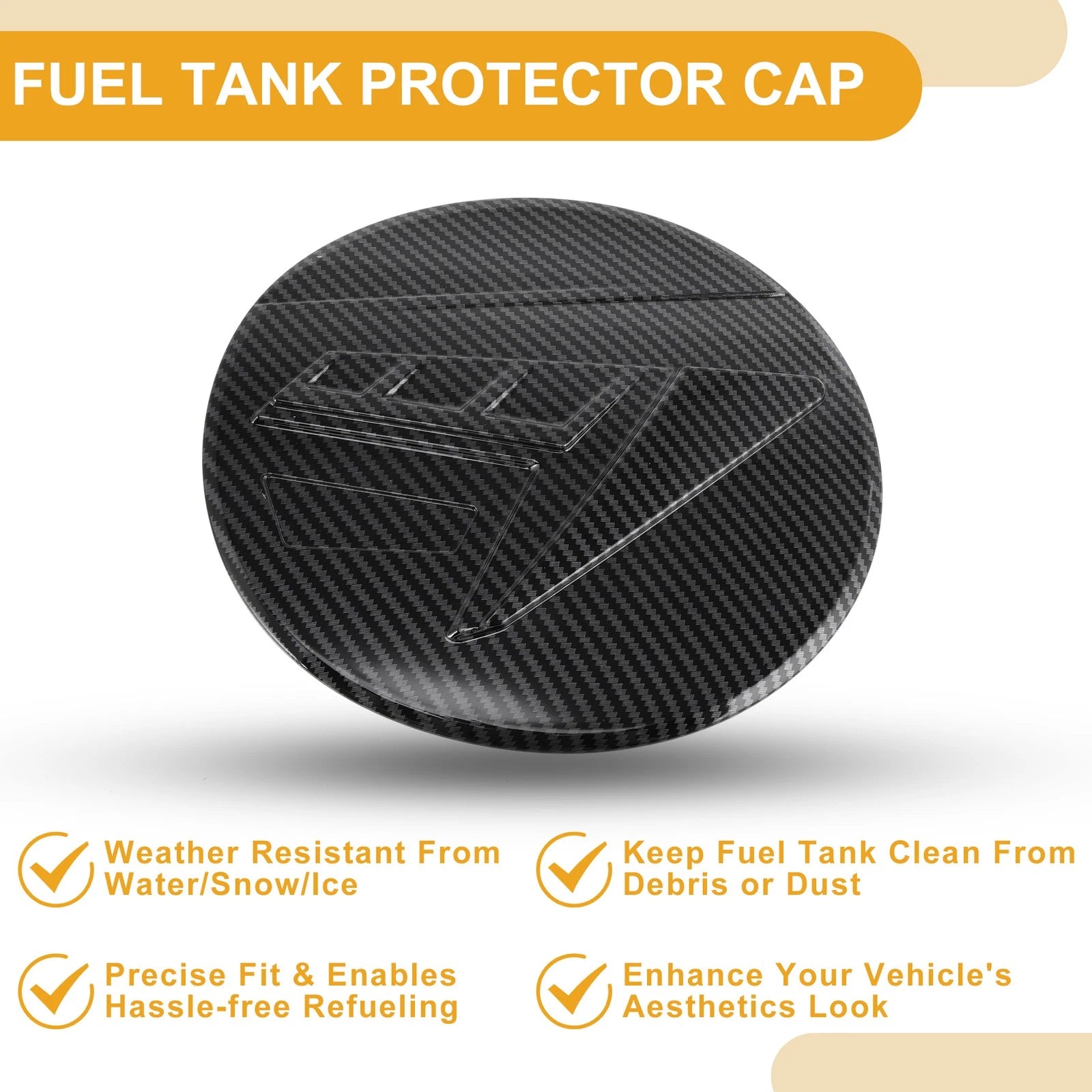 Fuel Tank Door Cap for Subaru Outback (2021–2025) Carbon Fiber Black