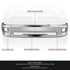 Steel Front Bumper Face Bar w/ Fog Light Holes for Dodge Ram 1500 (2009–2012)