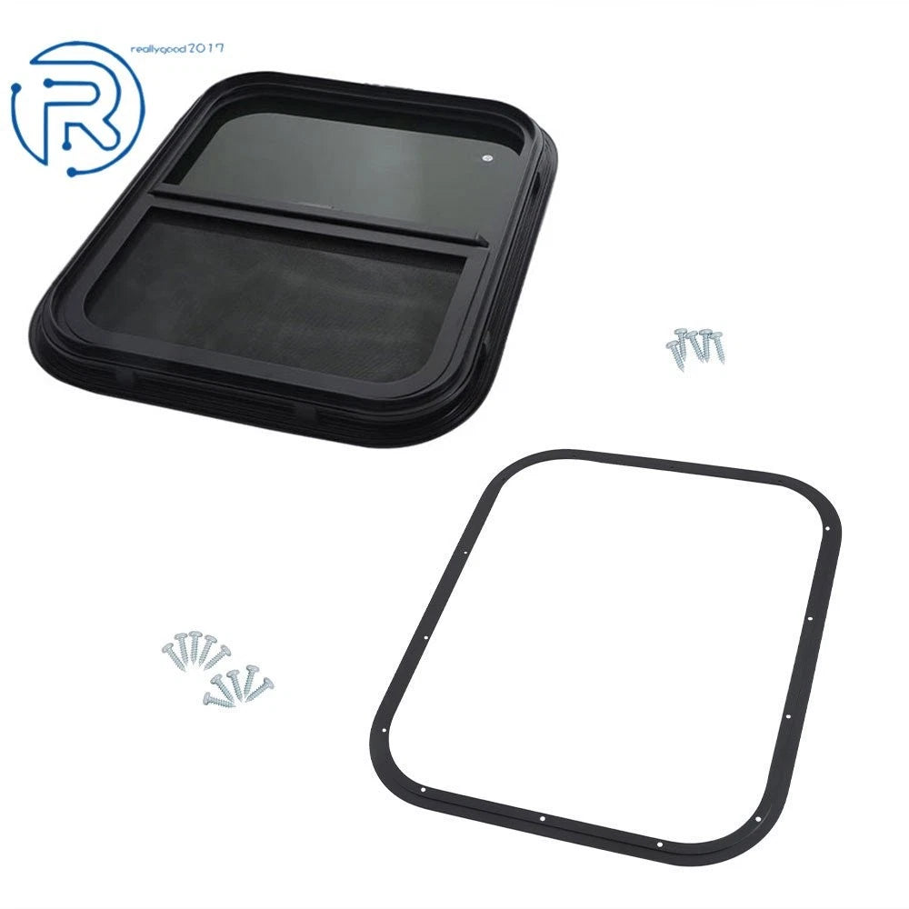 Horizontal Sliding RV Window for Cargo Trailer (24"-48" W × 12"-22" H)