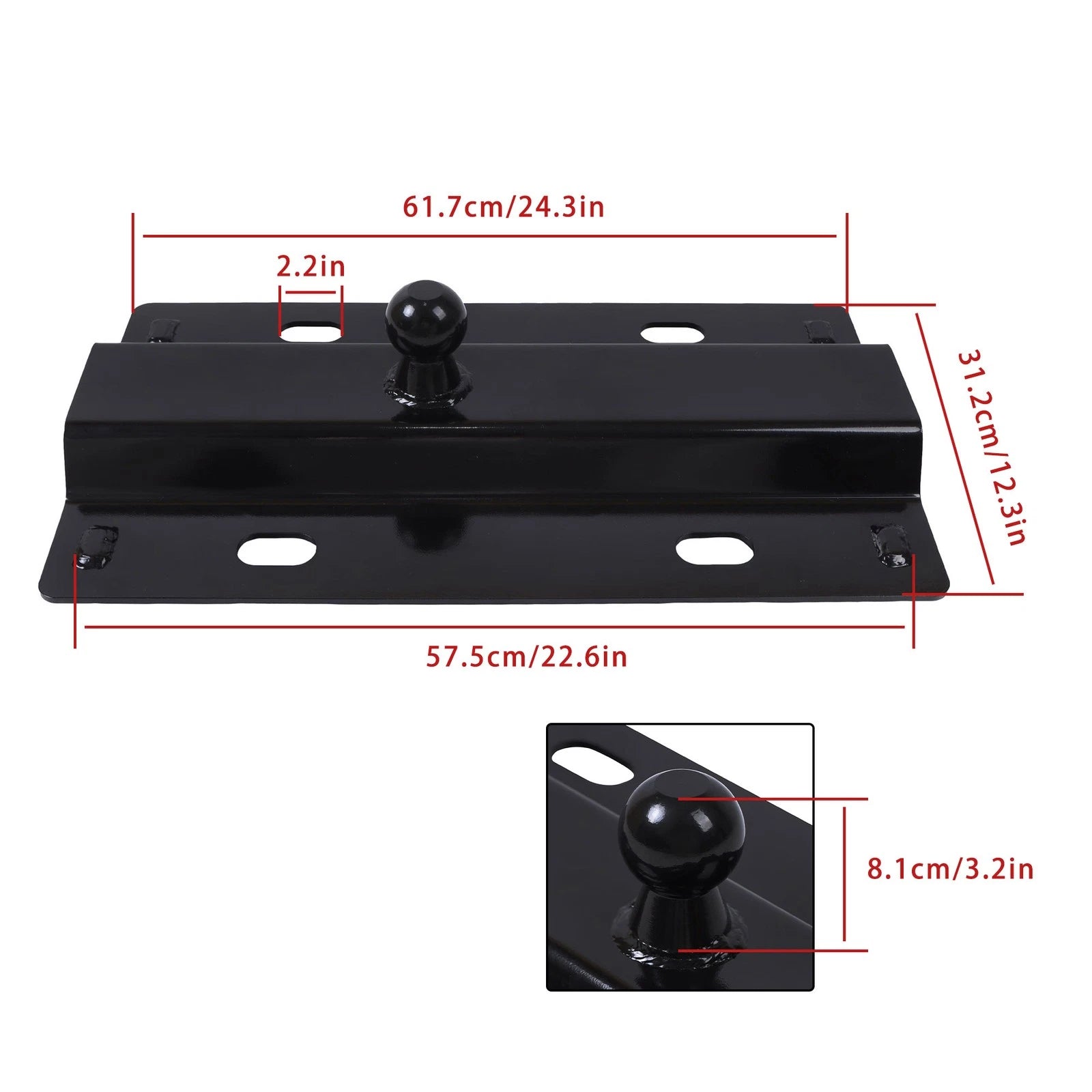 Fifth Wheel Gooseneck Hitch Adapter Plate for Truck (30)
