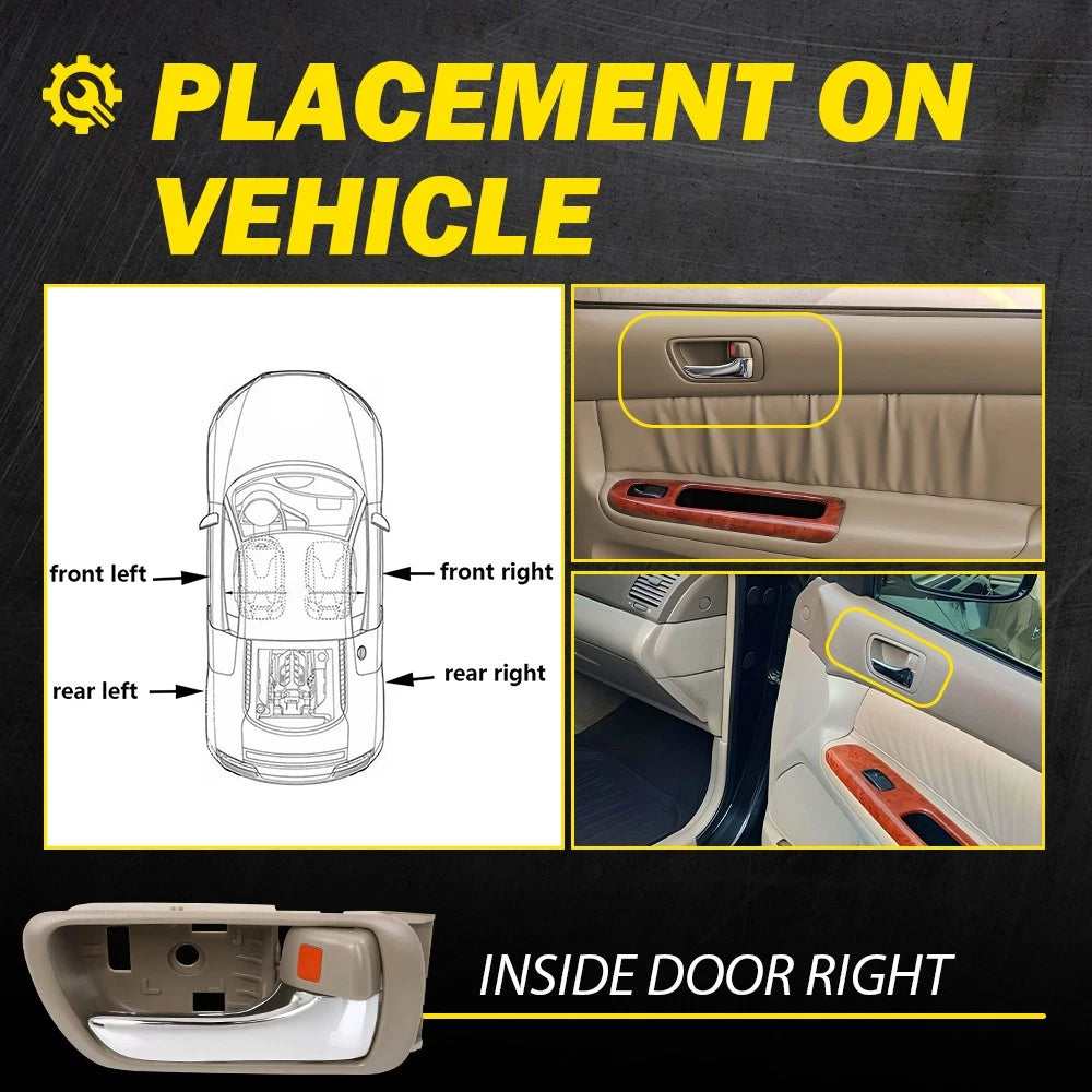 Chrome Door Handle for Toyota Camry (2002–2006) Front/Rear Right Inner