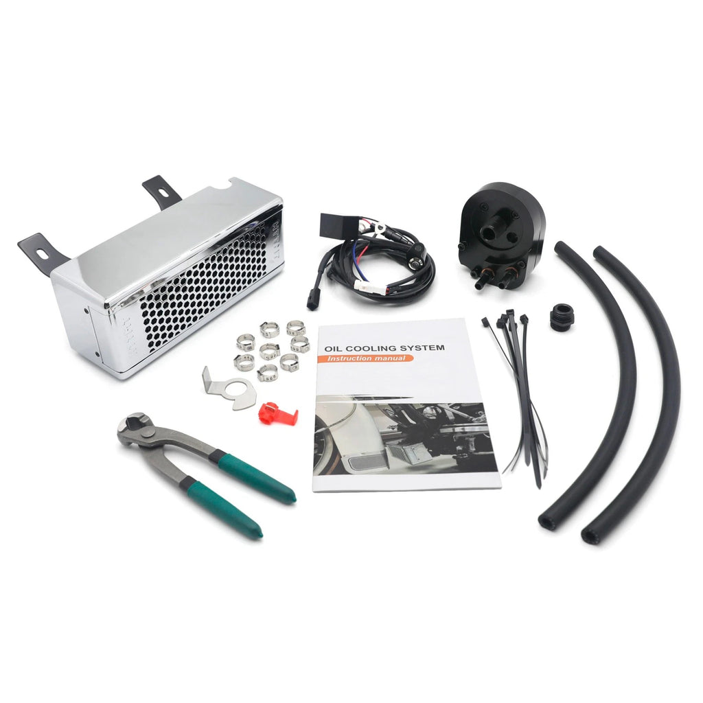 Chrome Reefer Oil Cooler Fan for Harley Touring (1987–2008)