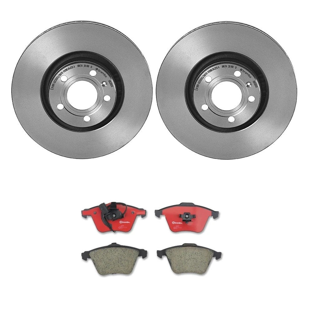 Brembo Front Brake Kit with Ceramic Pads & 321mm Disc Rotors for Audi A6 Quattro