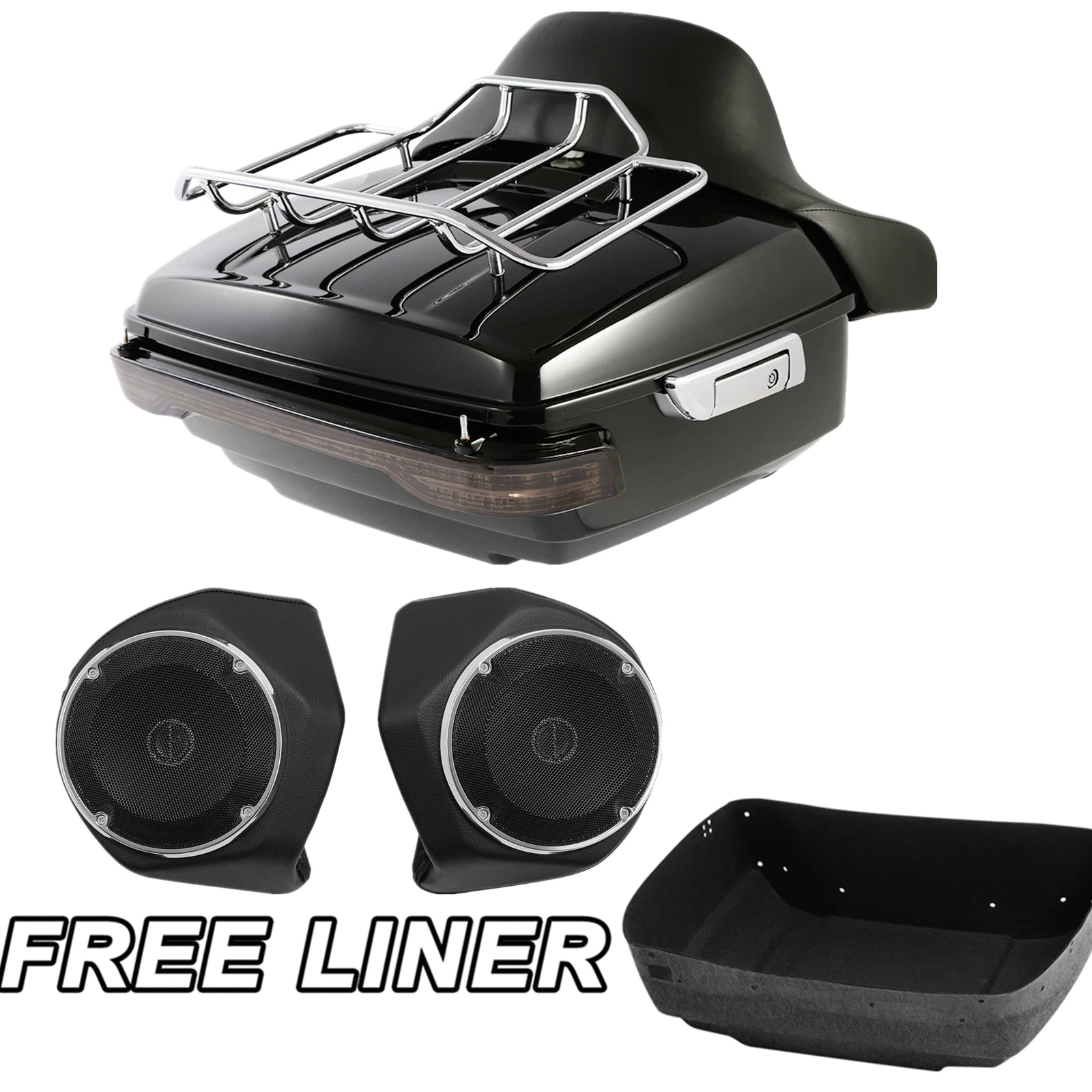 Trunk Pad Top Rack Speakers Tail Light for Harley CVO Touring (2014–2025)