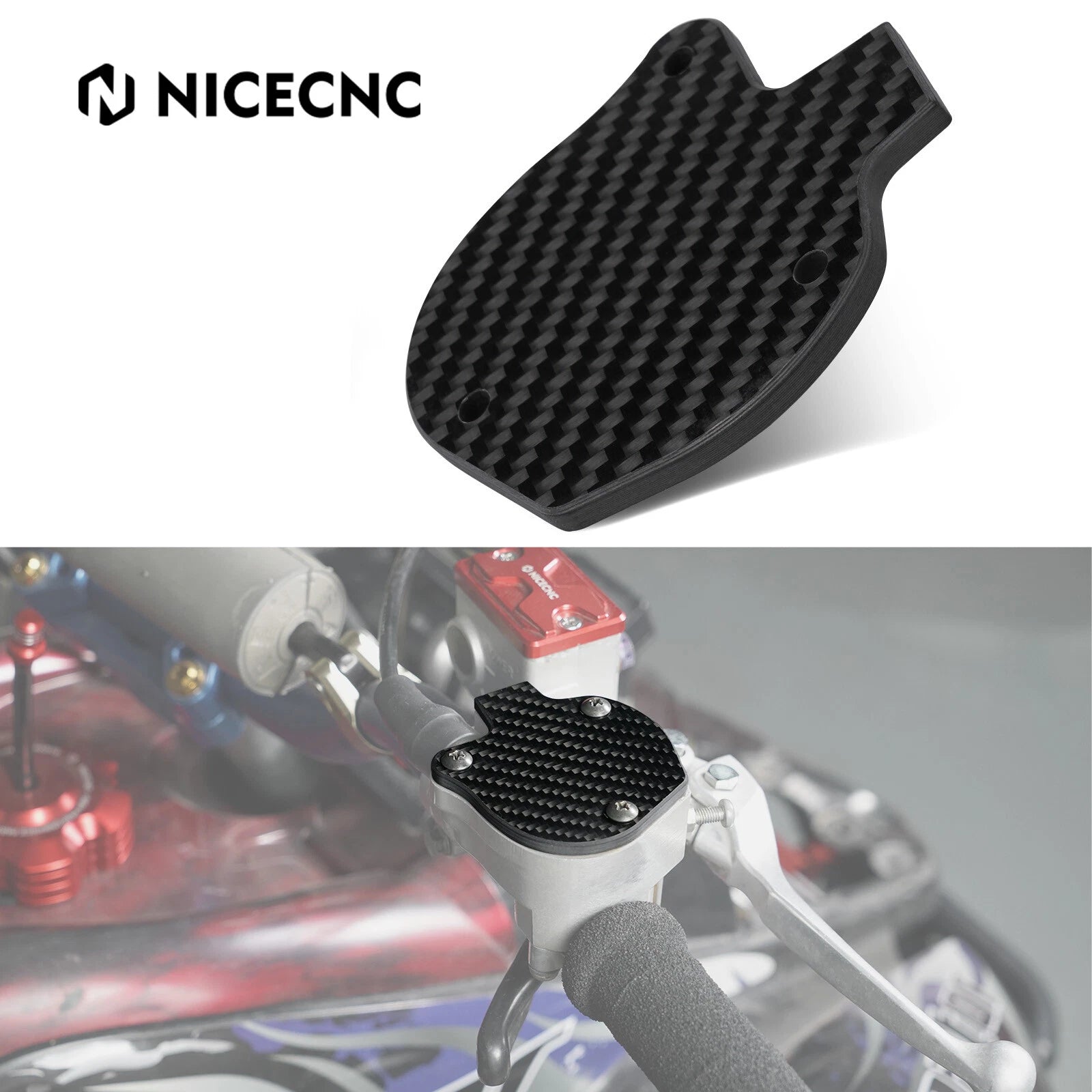 Carbon Fibre Thumb Throttle Cover Guard for Yamaha Raptor 700 700R SE (2009–2026)