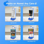3-in-1 Electric Can Opener for Kitchen Use (Stainless Steel, Blue)