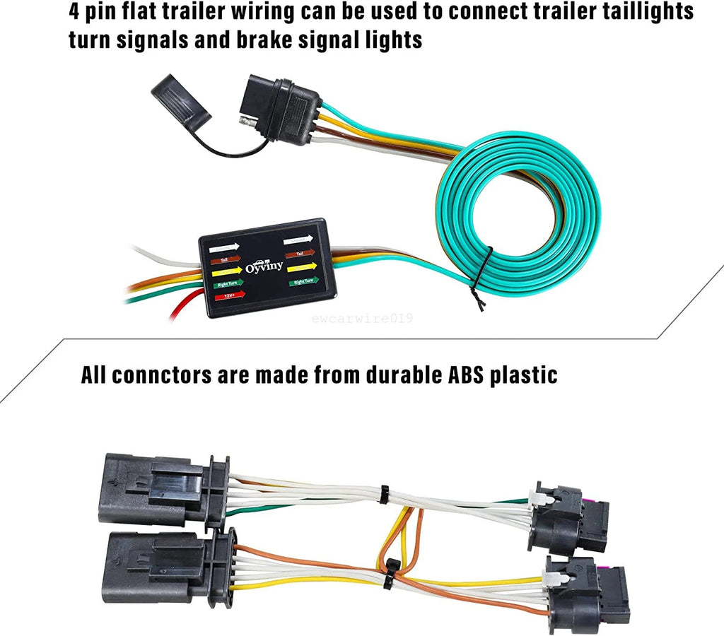 Trailer Wiring Harness T-Connector 56274 for Jeep Renegade (2015–2021)
