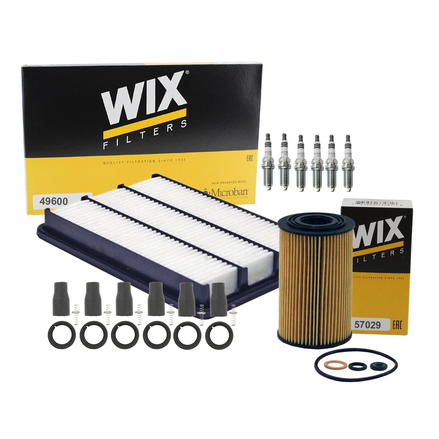 Tune Up Kit with NGK 6 Spark Plugs & Coil Boots for Kia Borrego (2009–2011)