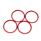 4PCS Red Aluminum Wheel Hub Cap Ring Covers for Audi A4 Q5 TT (2008-2016)