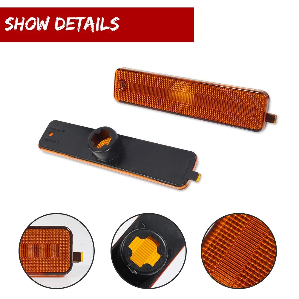 2X Amber Lens Front Fender Side Marker Lights for Pontiac Sunfire (2000–2005)