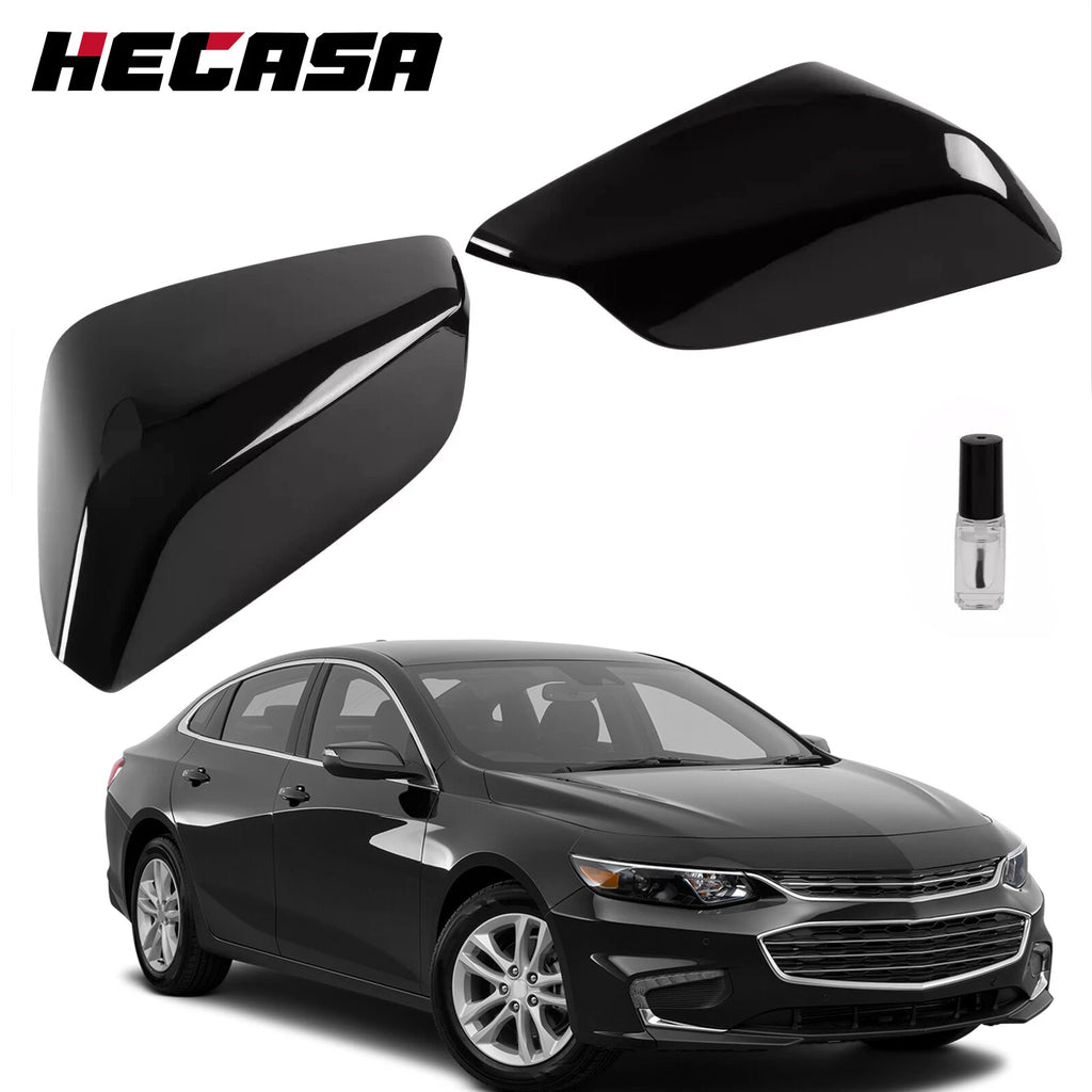 Pair Mirror Covers Cap Gloss Black for Chevrolet Malibu (2016–2025)