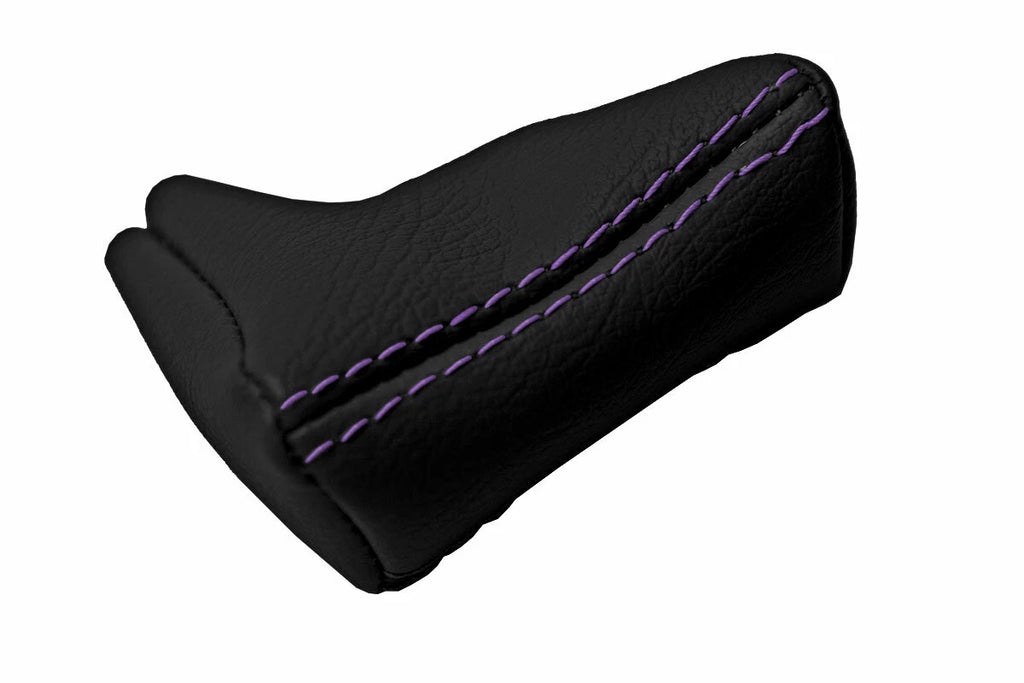 Leather Automatic Shift Gear Knob Cover for BMW E30 (1981–1991) Purple Stitch