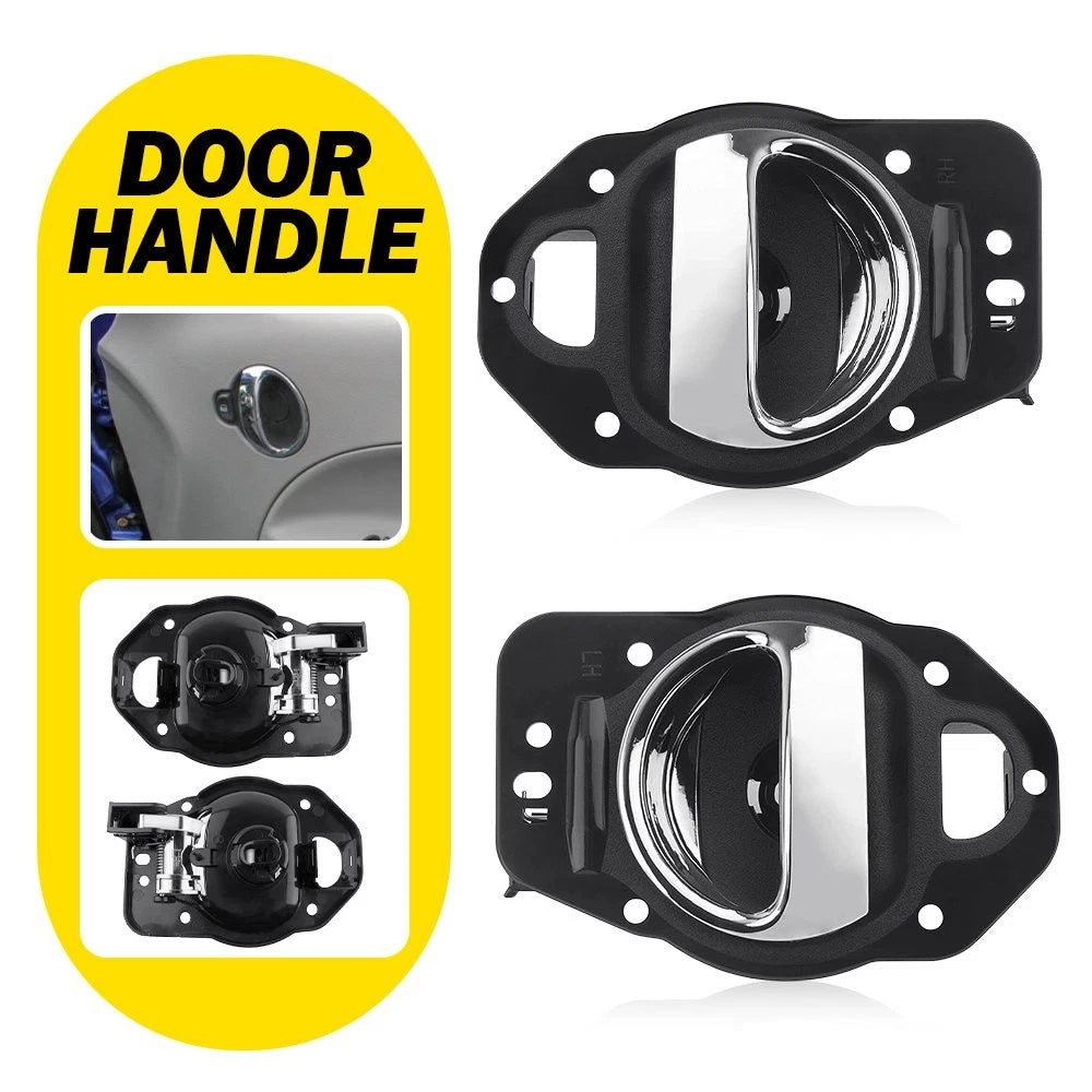Pair Inner Door Handle for Chevrolet HHR (2006–2011) Chrome + Black