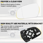 Driver Side Mirror Glass for Audi A3 A4 A5 (2010â2016)