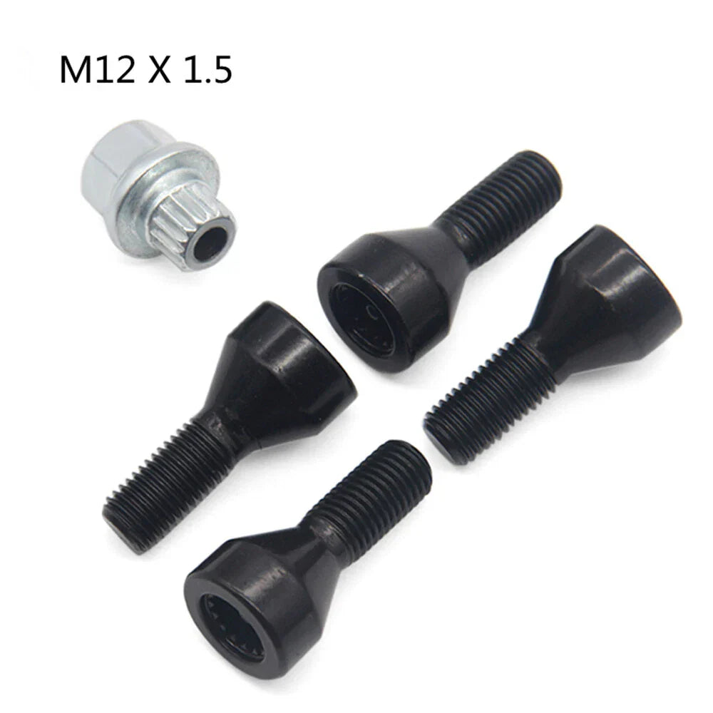 Wheel Lock Set  Lug Bolts for BMW 1 3 5 6 Series M3 M5 M6 Z3 (1998-2023)