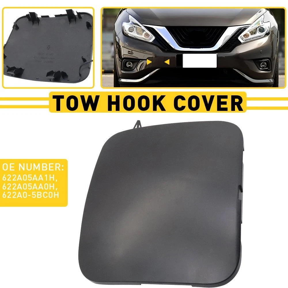 Front Bumper Tow Cover Hook for Nissan Murano (2015–2019) 622A0-5AA0H 622A0-5AA1H Gray