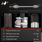 Front Left CV Axle Assembly for Kia Sorento, Hyundai Santa Fe