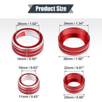 3X AC Knob Ring Covers for Honda CR-V (2017–2021) Red