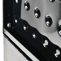 Black Aluminum Tool Box with Saddle Step for Semi Truck (28"x25"x18")