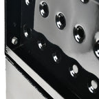Black Aluminum Tool Box with Saddle Step for Semi Truck (28"x25"x18")