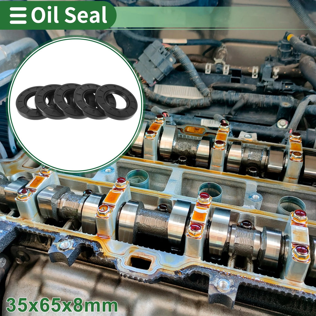 Set of 5 Oil Seal Rotary Shaft Seal NBR Rubber 35x65x8mm